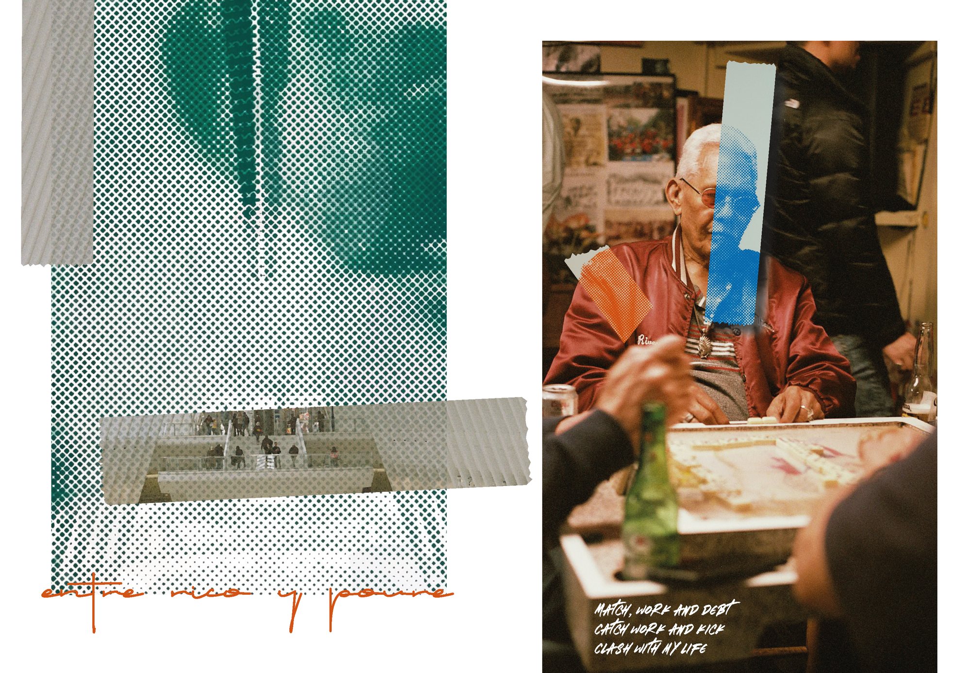 Spread: entre rico y pobre, between rich and poor