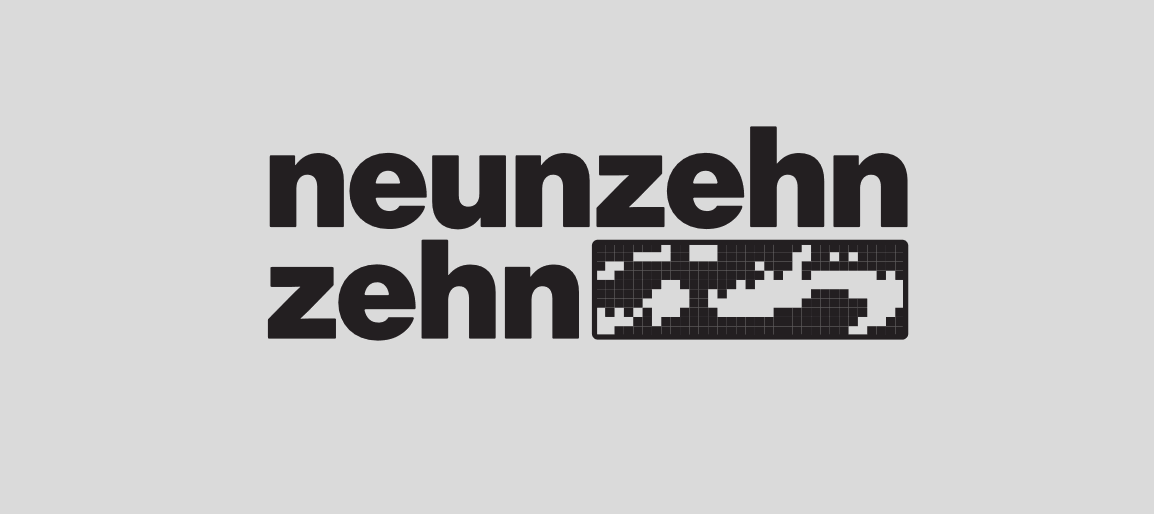 The neunzehnzehn wordmark lockup