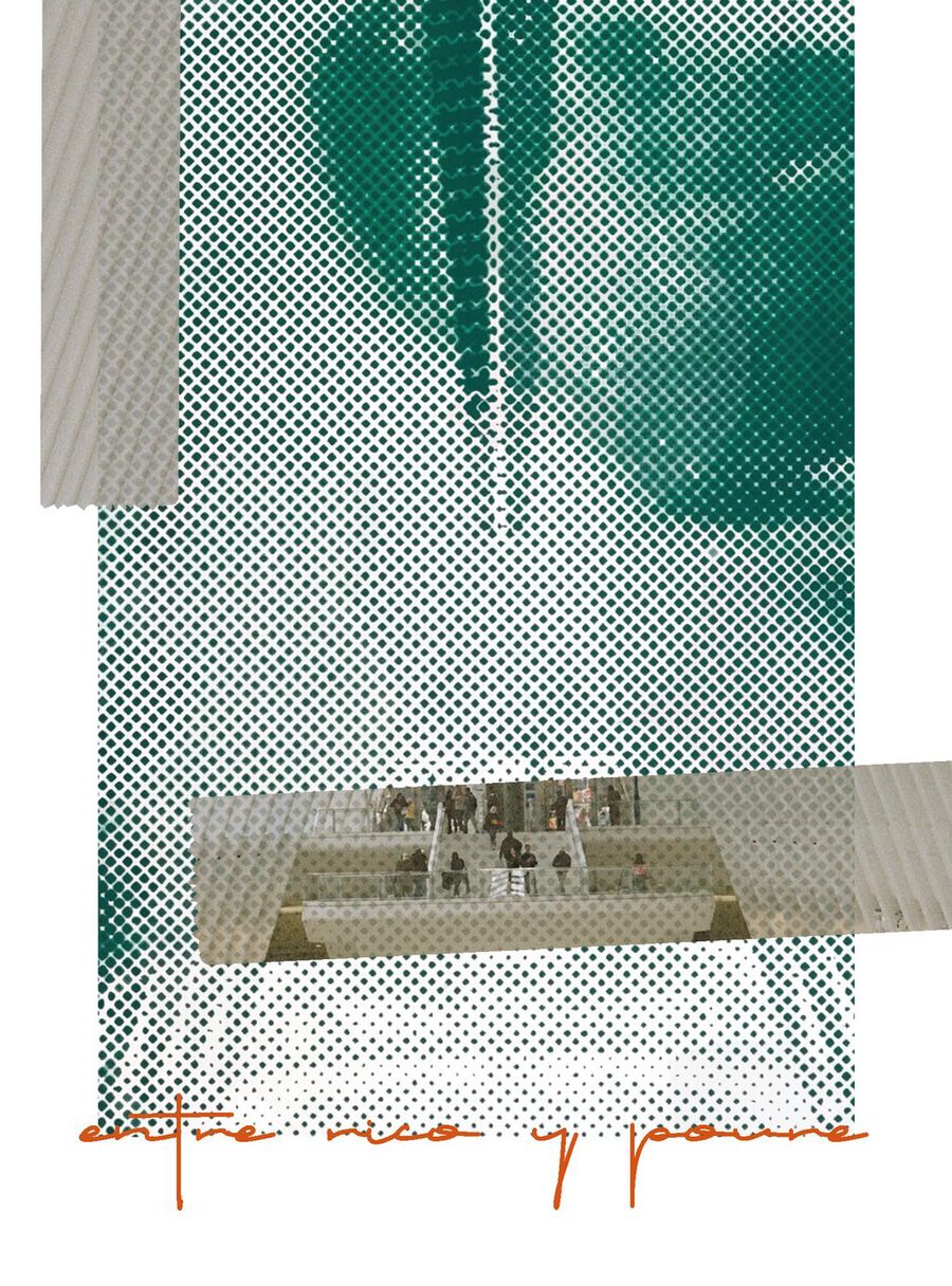 Entre Mundos, screenprinted editorial spreads